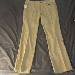 Pair of adidas khaki golf pants, 34/32
